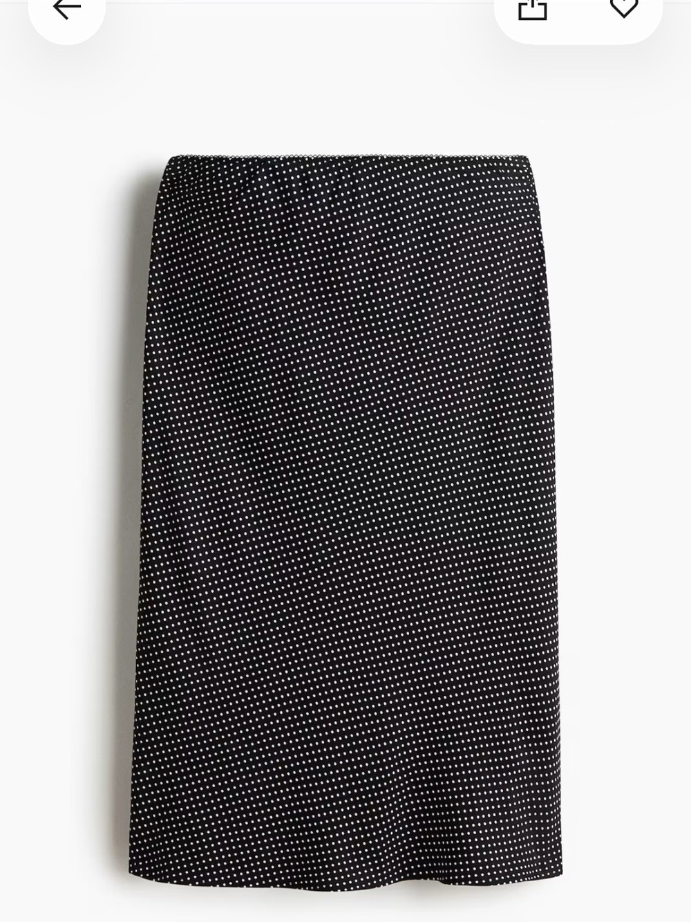 H&M Black Midi Skirt with White Polka Dots - Picture 2 of 3